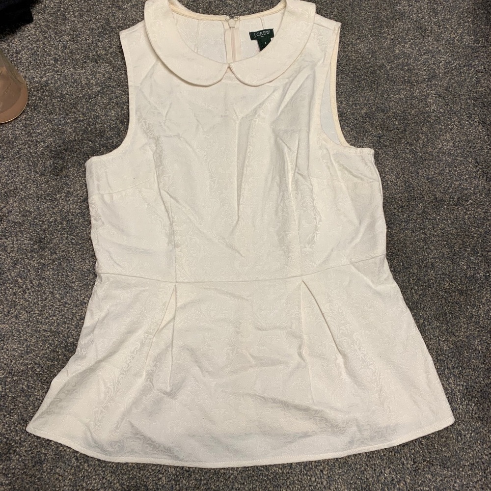 J Crew factory collared peplum top